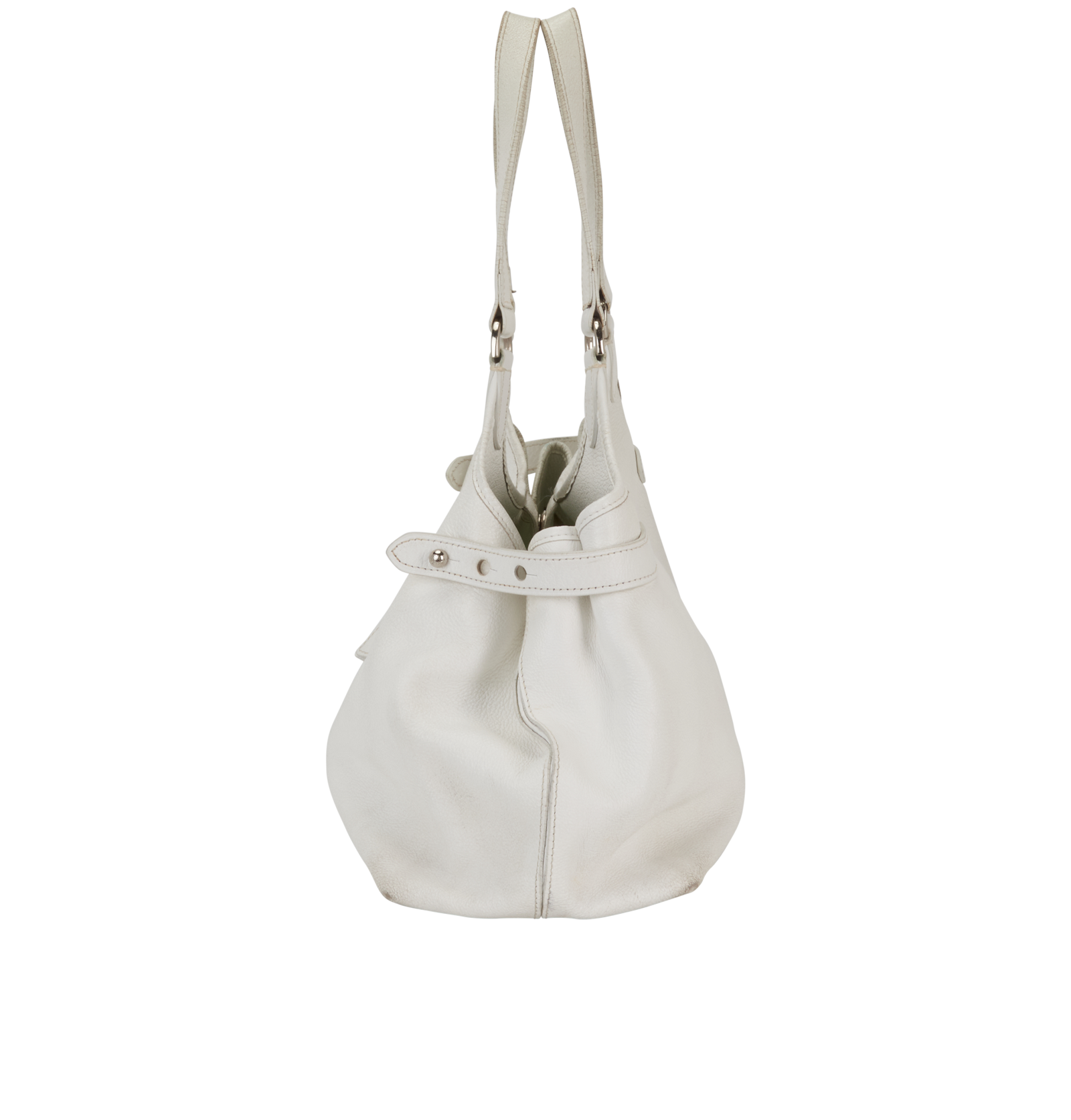 Somerset Shoulder Bag, &pound;210, Handbags, White, Leather, Bottom view